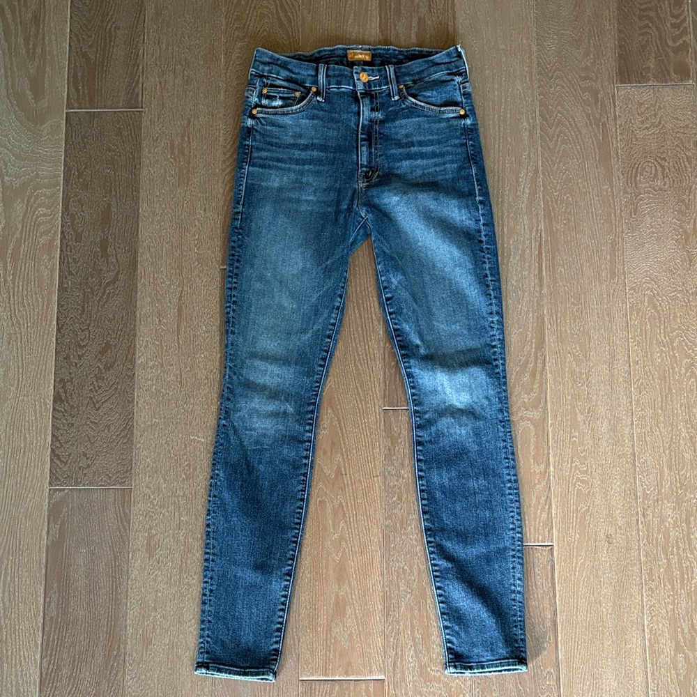 MOTHER Dark Blue Skinny Jeans